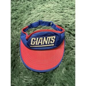 Vintage New York Giants NFL Football Fan Sun Visor Hat Adjustable Blue Red Green